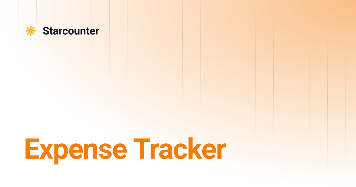 Expense tracker starcounter